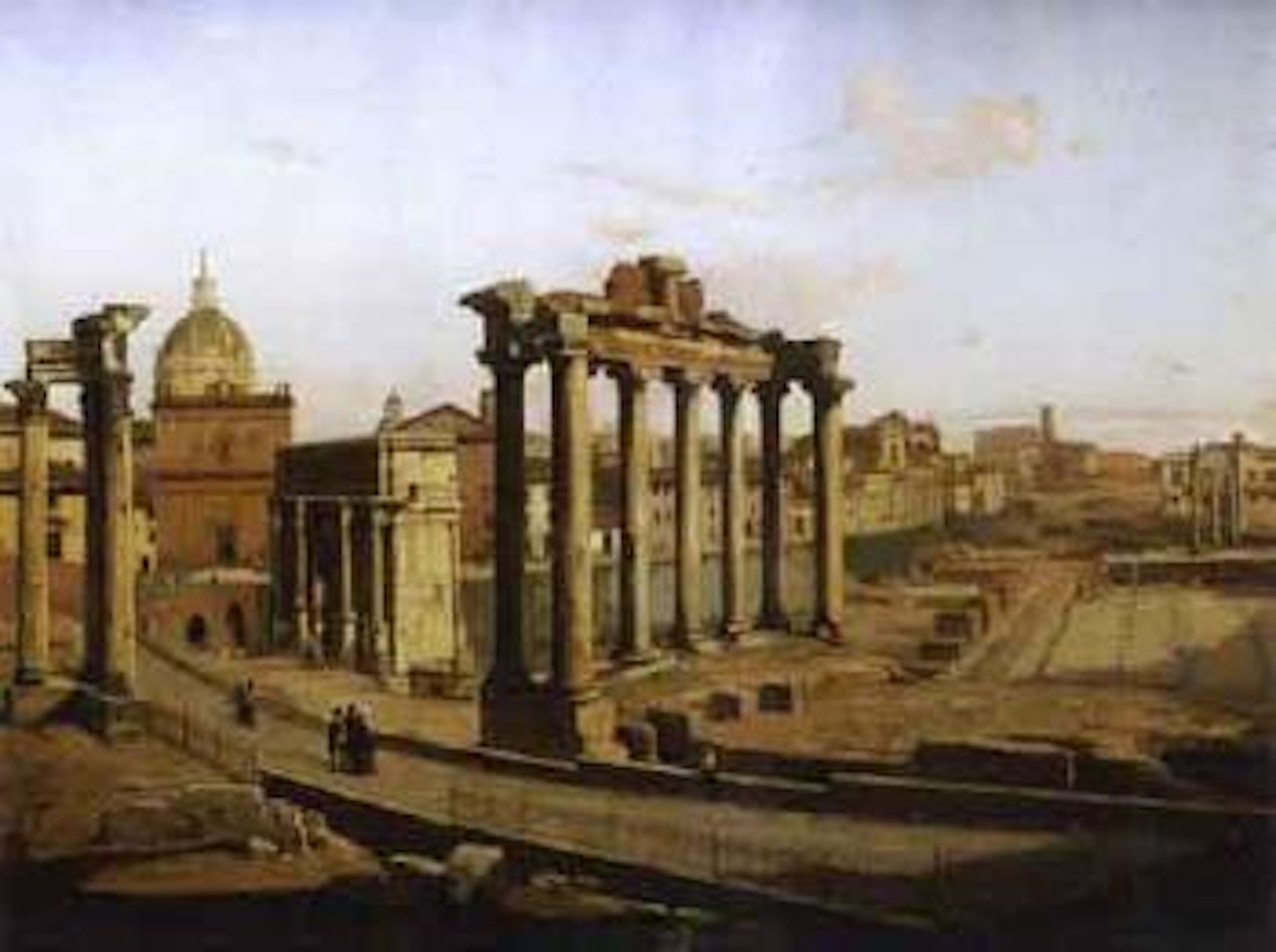 Extensive view of the Roman Forum by Italian School
