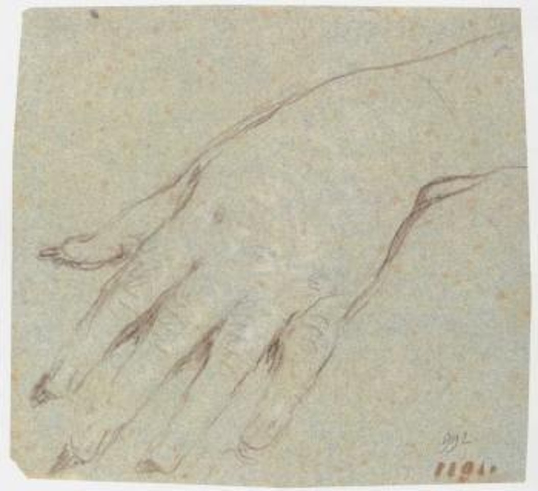 Study of a left hand by Giovanni Domenico Tiepolo