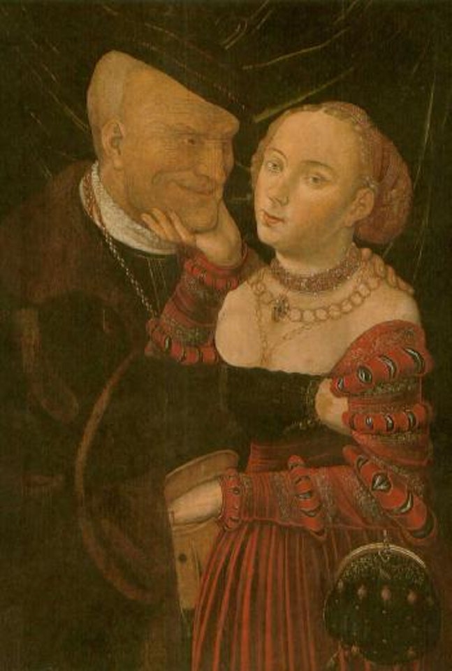 The ill matched lovers by Lucas Cranach the Elder