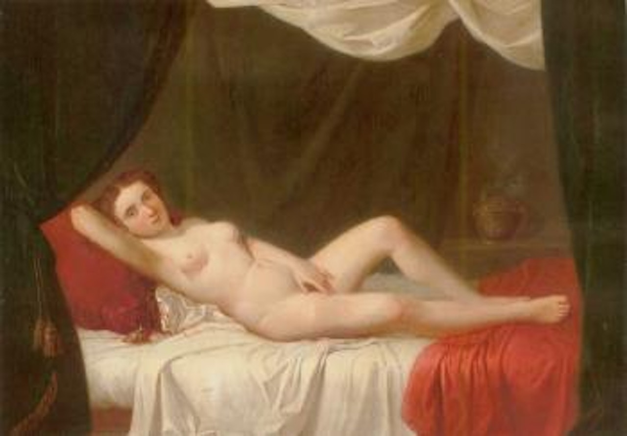 Female nude reclining on a bed by Pierre-Paul Prud'hon