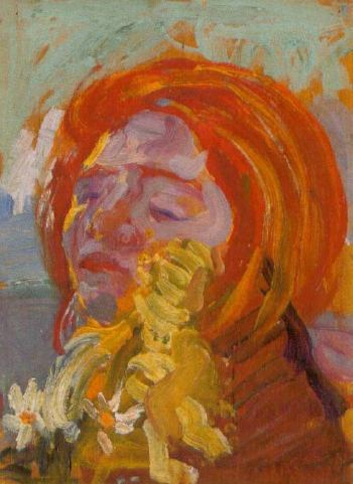 Red headed girl by Filip Malyavin