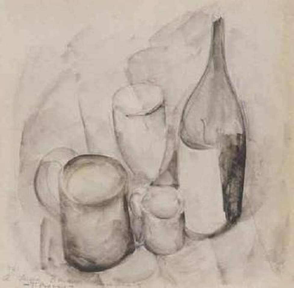 Still life with bottles by Francisco Bores