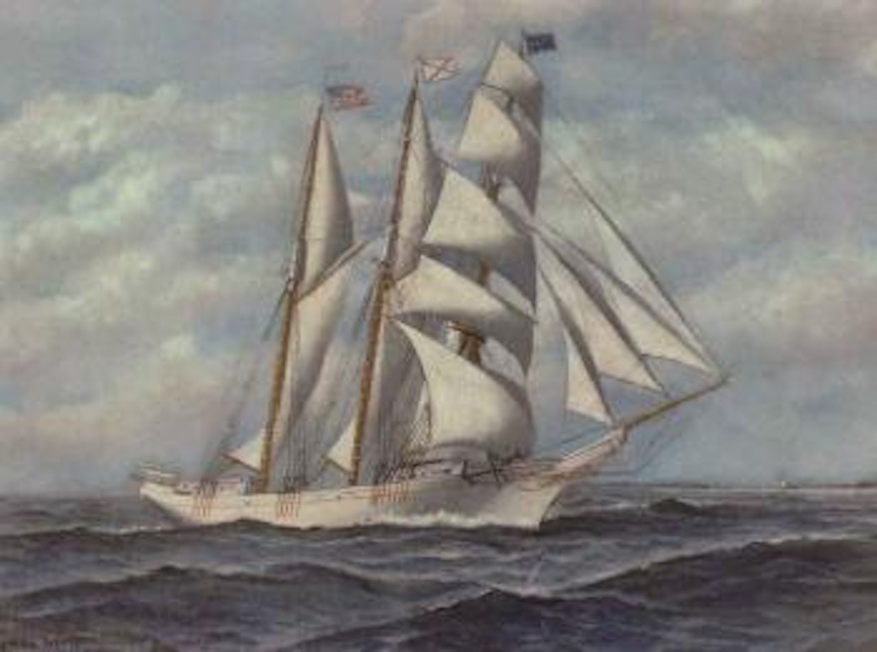 Schooner by Antonio Jacobsen