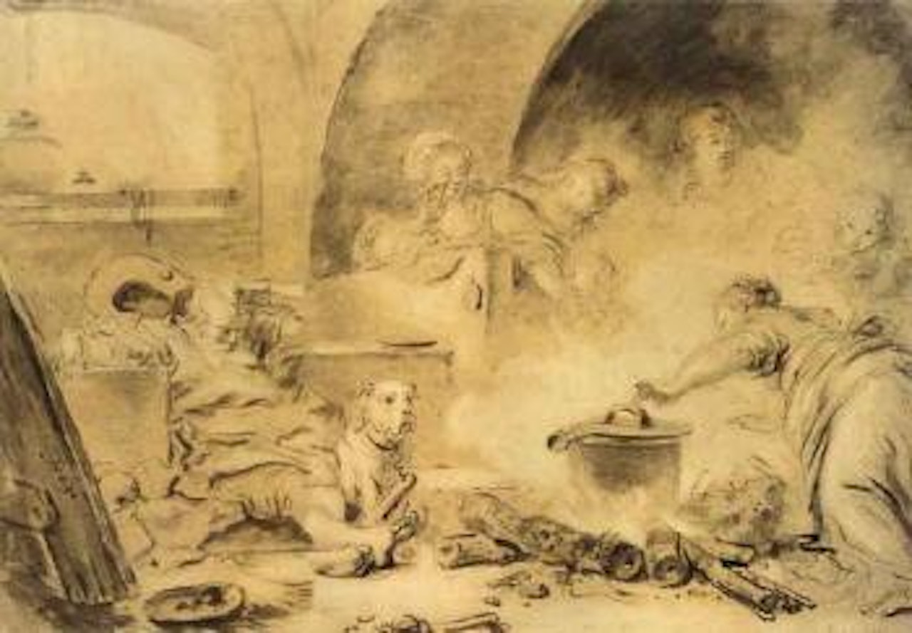 Le songe du mendiant by Jean-Honoré Fragonard