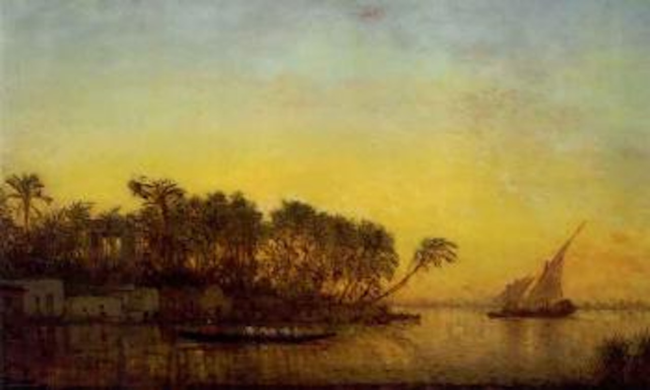 Bord de Nil au crepuscule by Félix Ziem