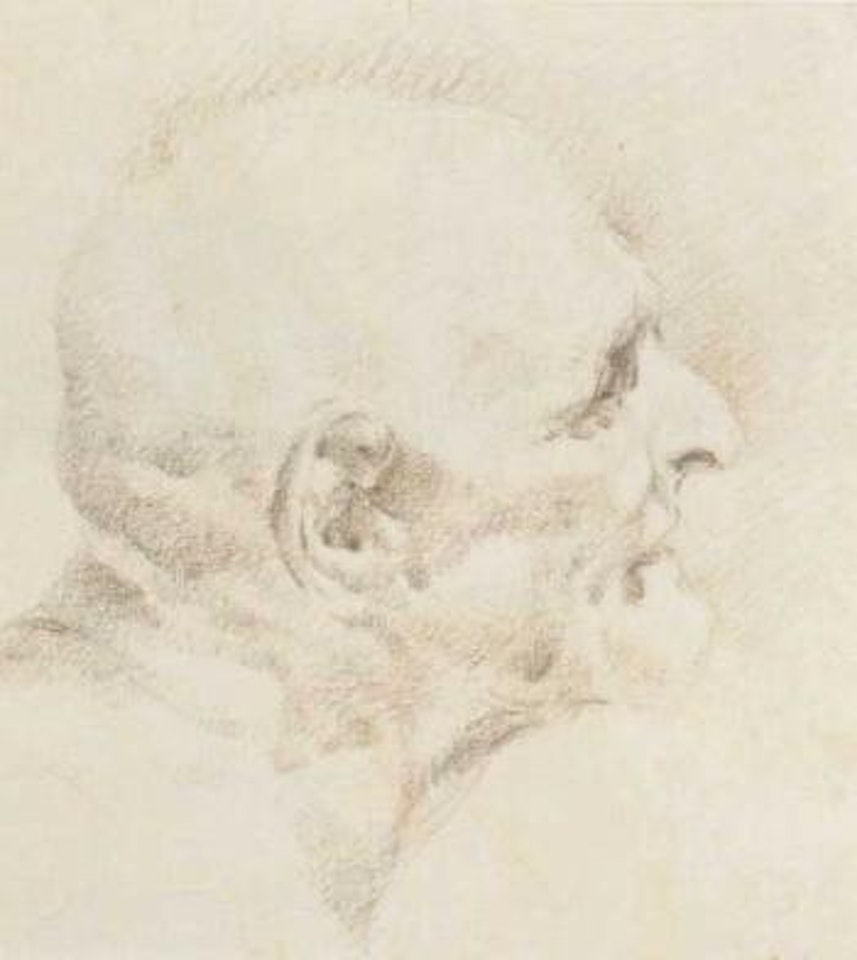 Un vieillard de profil. Un ange en buste by Giovanni Battista Tiepolo