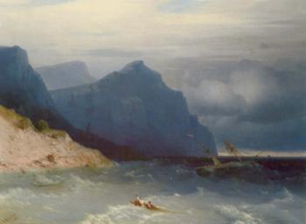 The sinking ship by Ivan Konstantinovich Aivazovsky