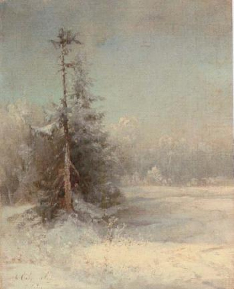 Winter landscape by Aleksei Kondratievitch Savrasov