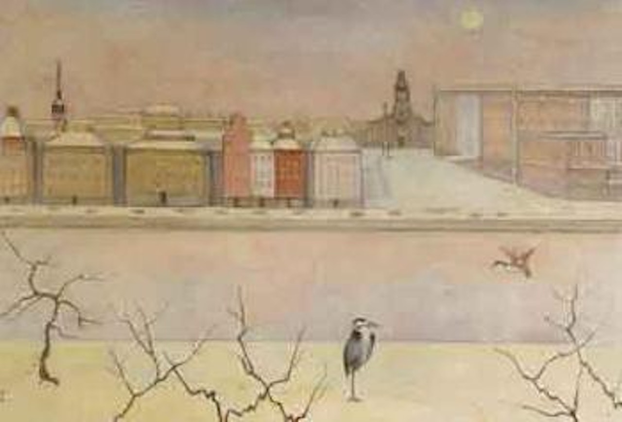 Winter scene looking towards Gamla Stan, Stockholm by Einar Jolin