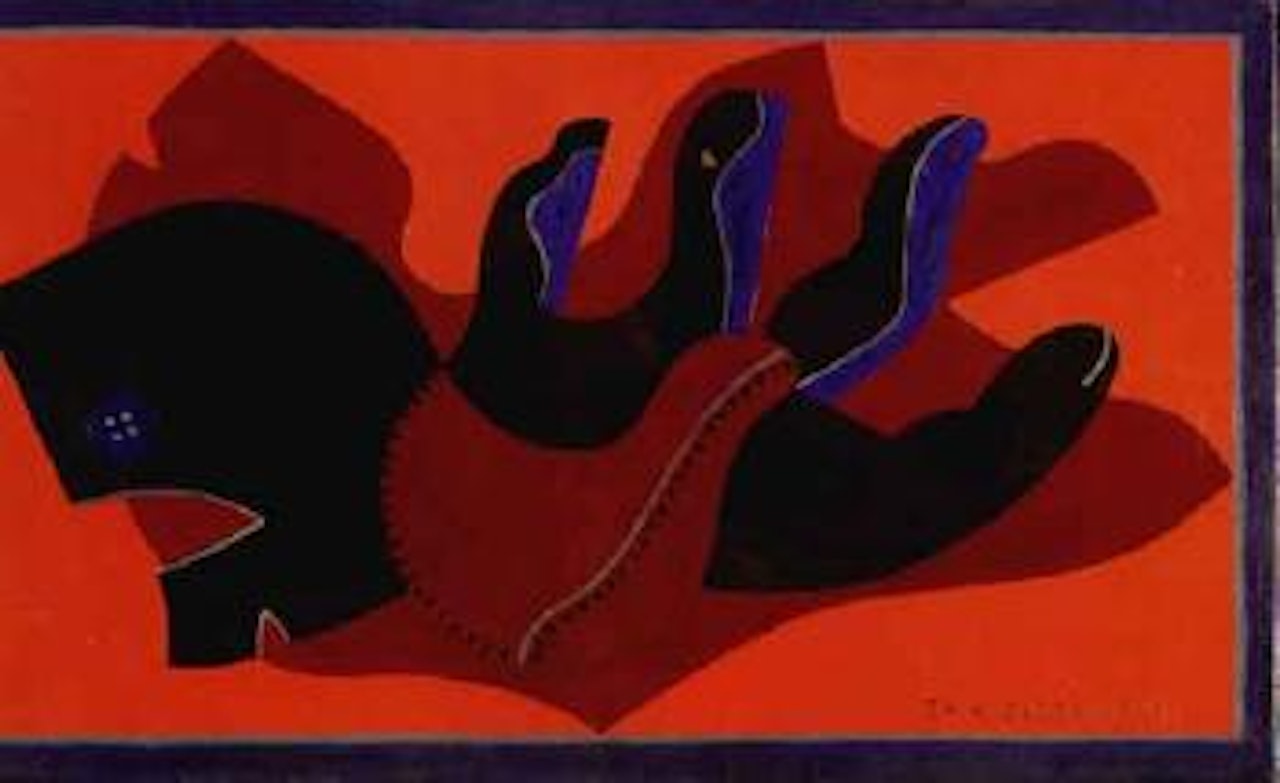 Gloves with red background II by Erik Olson