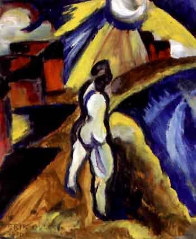 Figures on a beach by Erik Olson