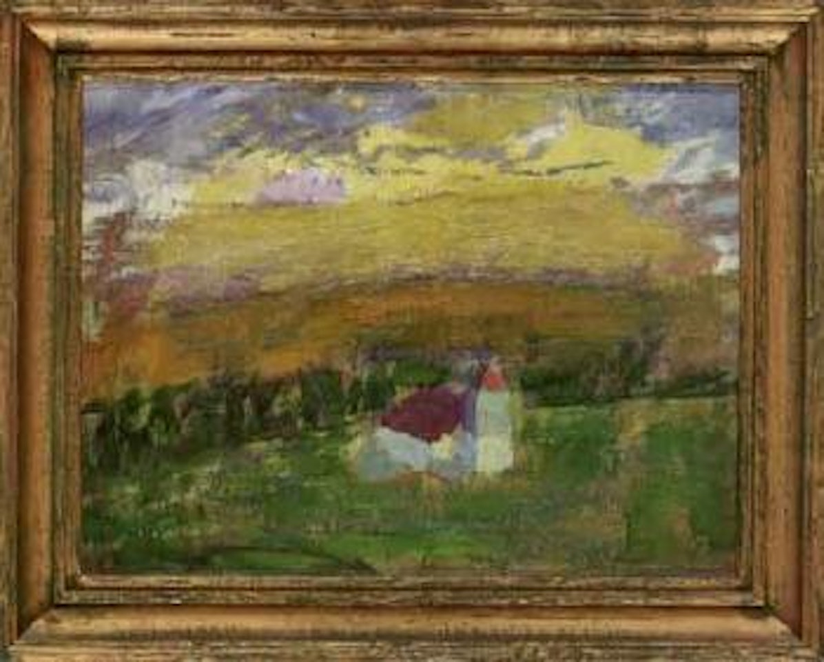 Landscape with church by Carl Kylberg