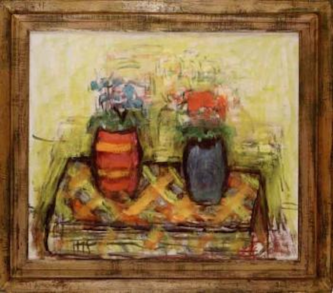 Table with squared cloth by Carl Kylberg