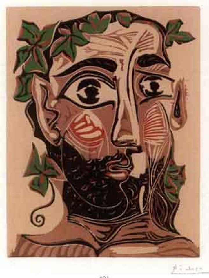 Homme Barbu couronne de feuillage by Pablo Picasso