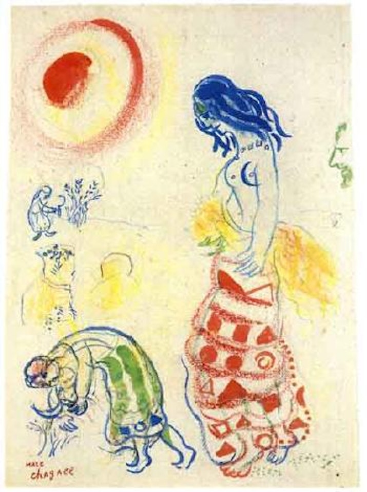 Ruth glaneuse - Ruth on the field by Marc Chagall