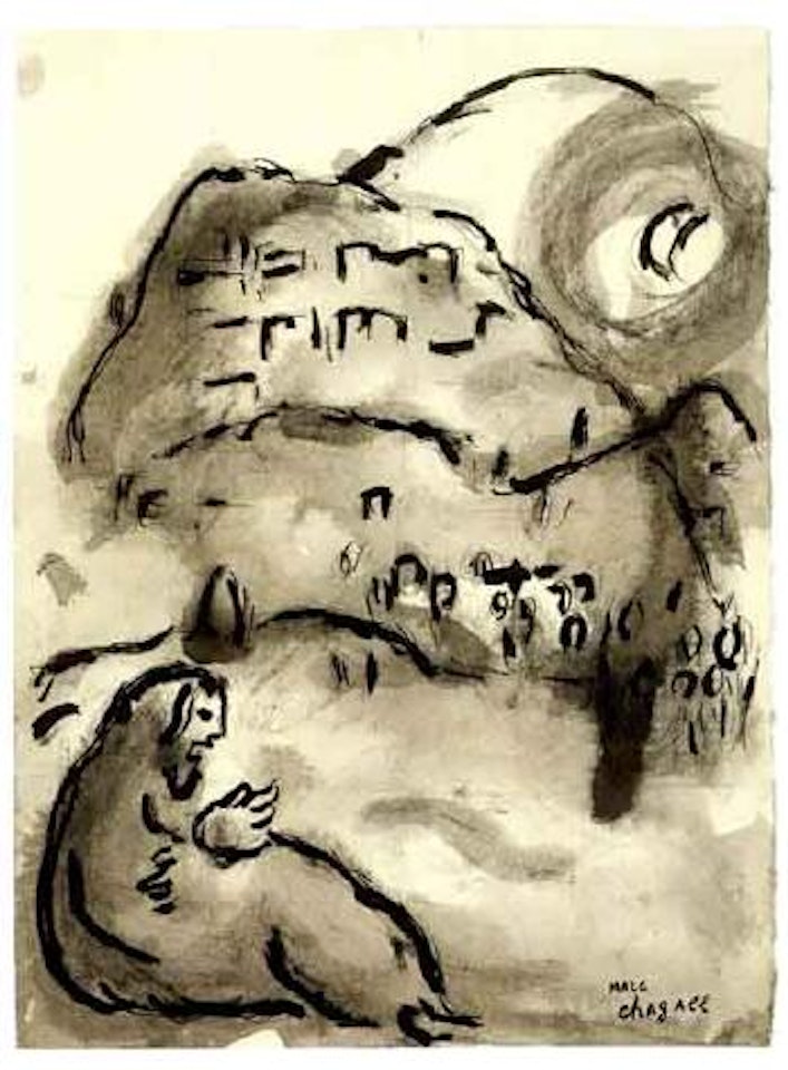 Prophete Abdias, the Vision of Obadiha by Marc Chagall