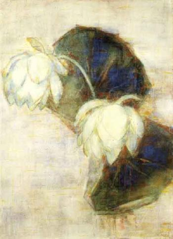 Two lotus flowers by Christian Rohlfs