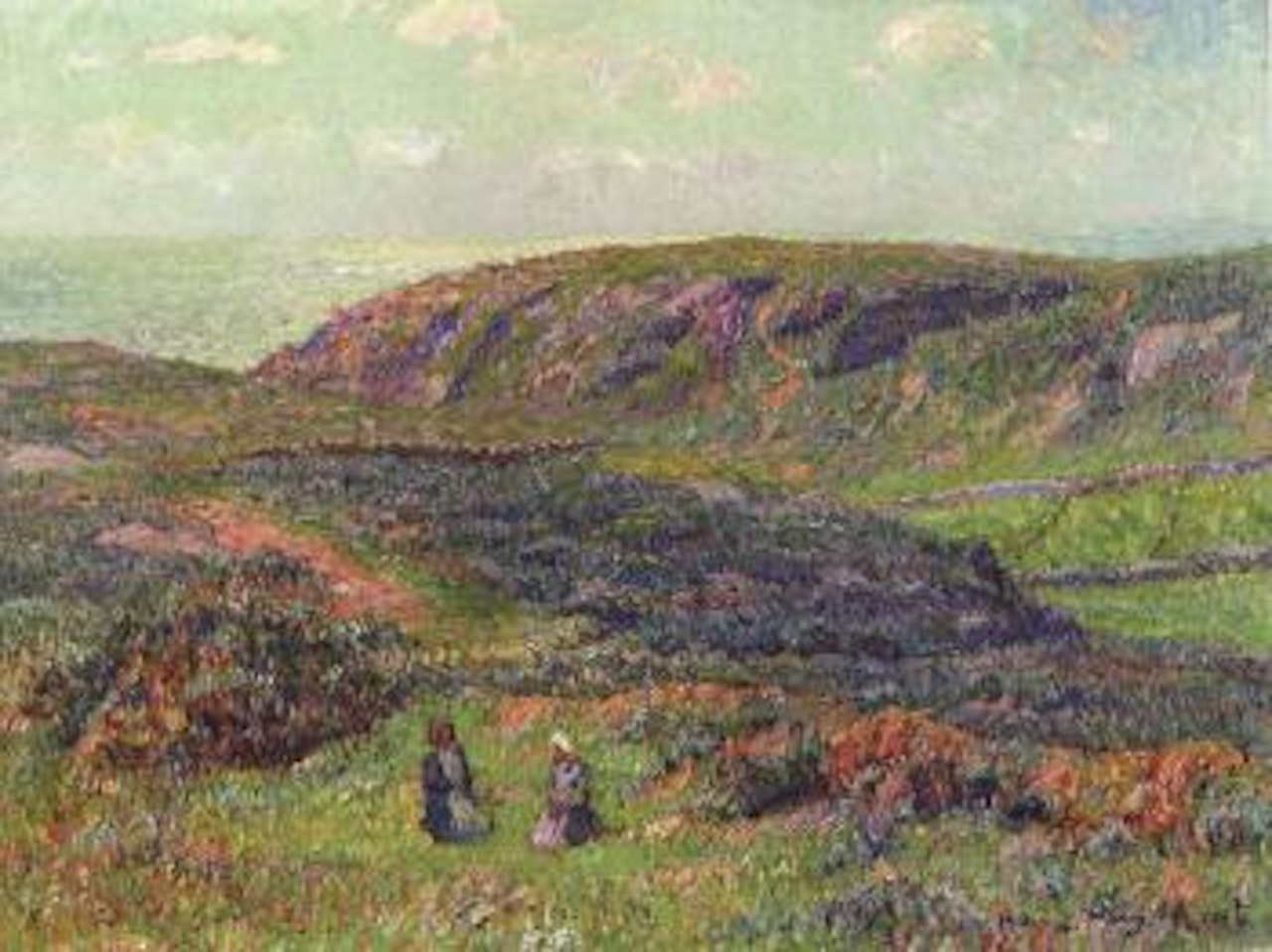Conversation dans la lande by Henry Moret