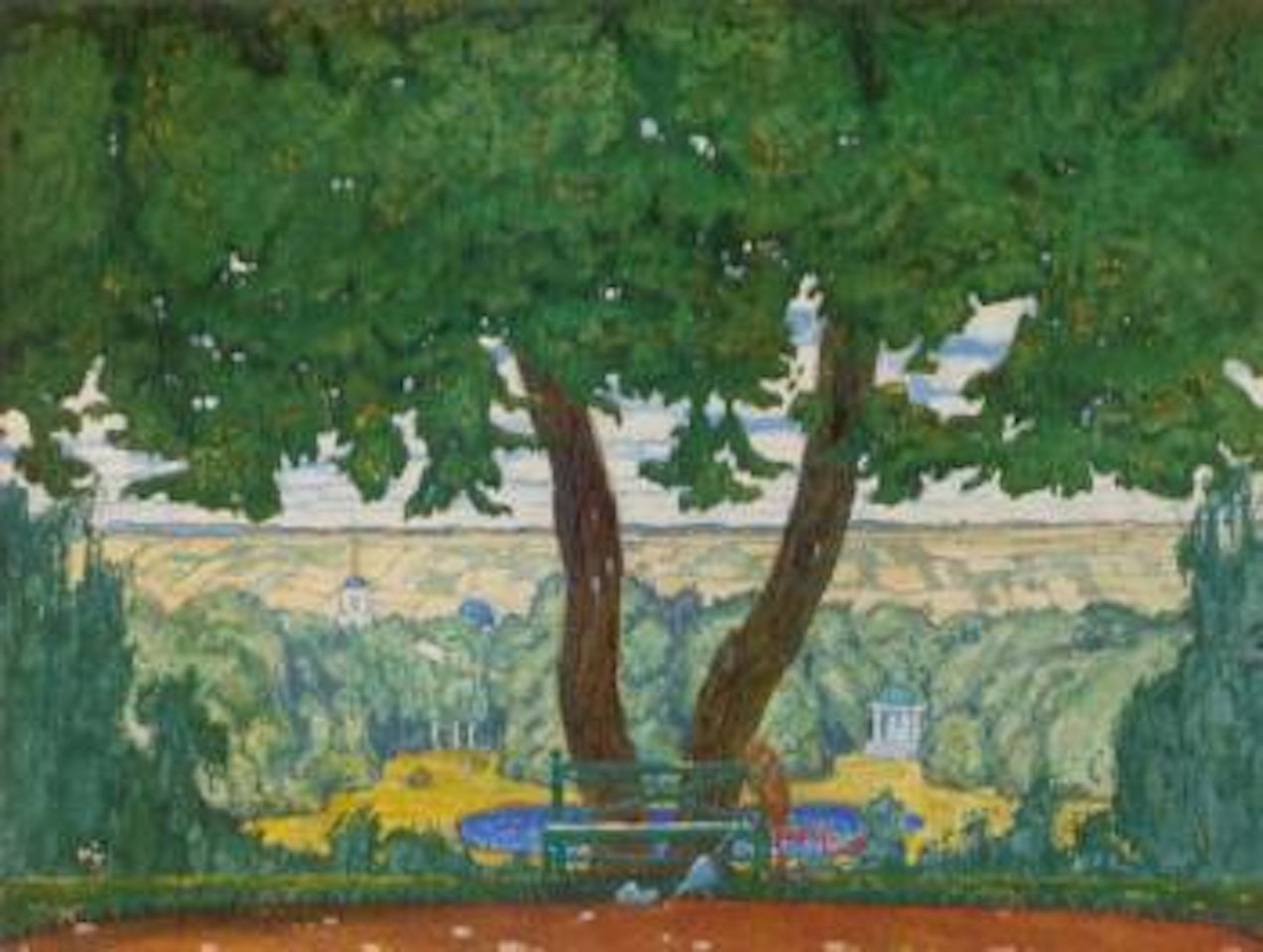 Decor for Ivan Turgenev's A Month in the Country by Mstislav Valerianovich Dobuzhinsky