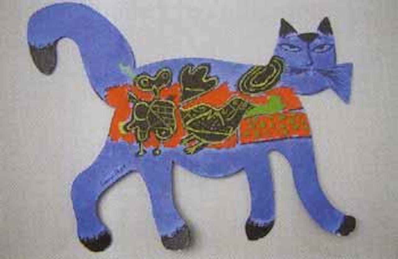 Chat bleu by Corneille