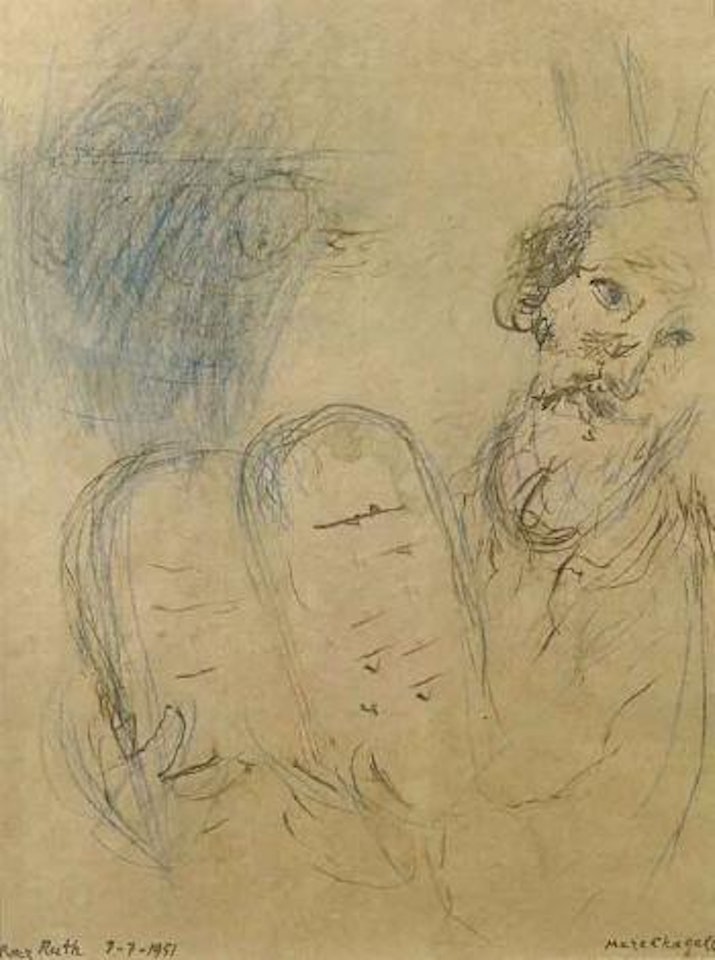 Moise et les Tables de la Loi by Marc Chagall