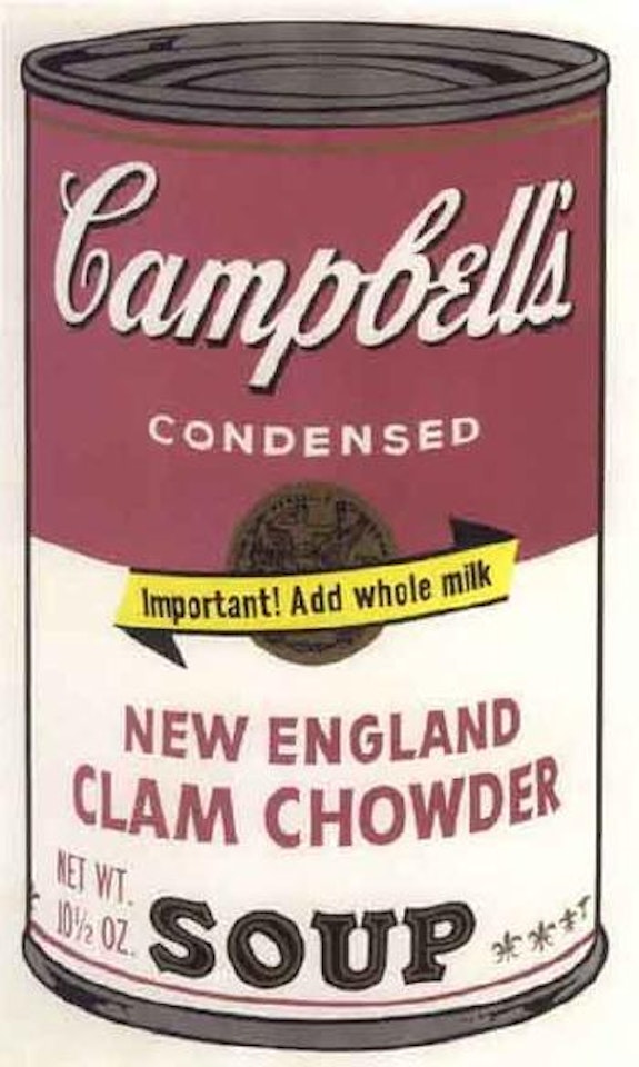 New England clam chowder by Andy Warhol