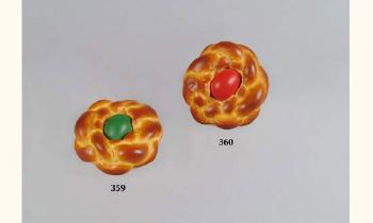 Bread with egg (Red) by Jeff Koons