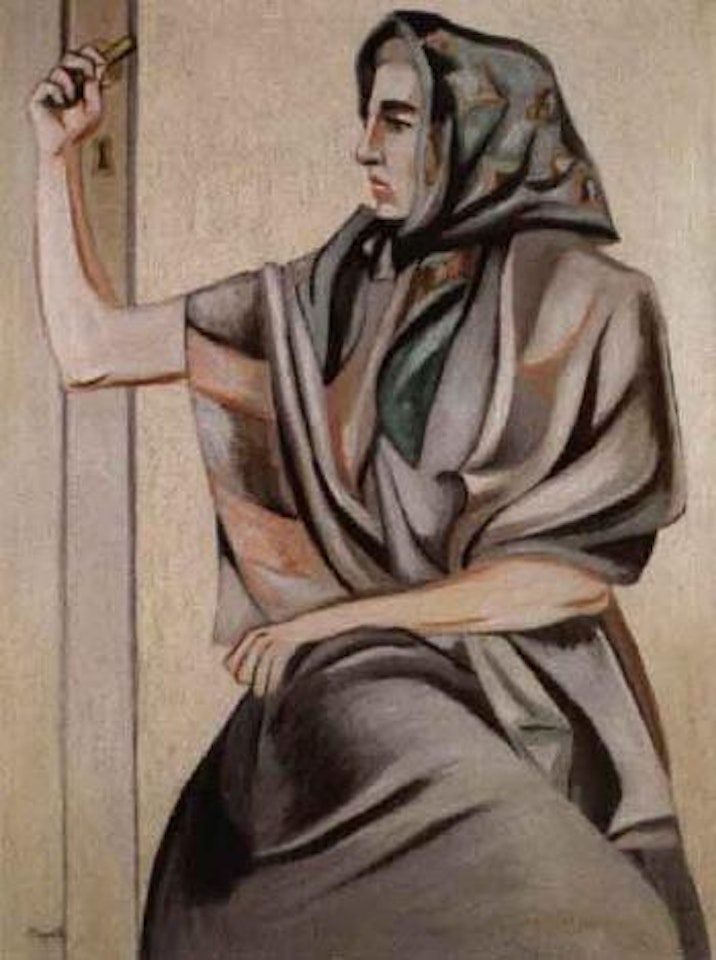 Seated peasant woman by Alberto Magnelli