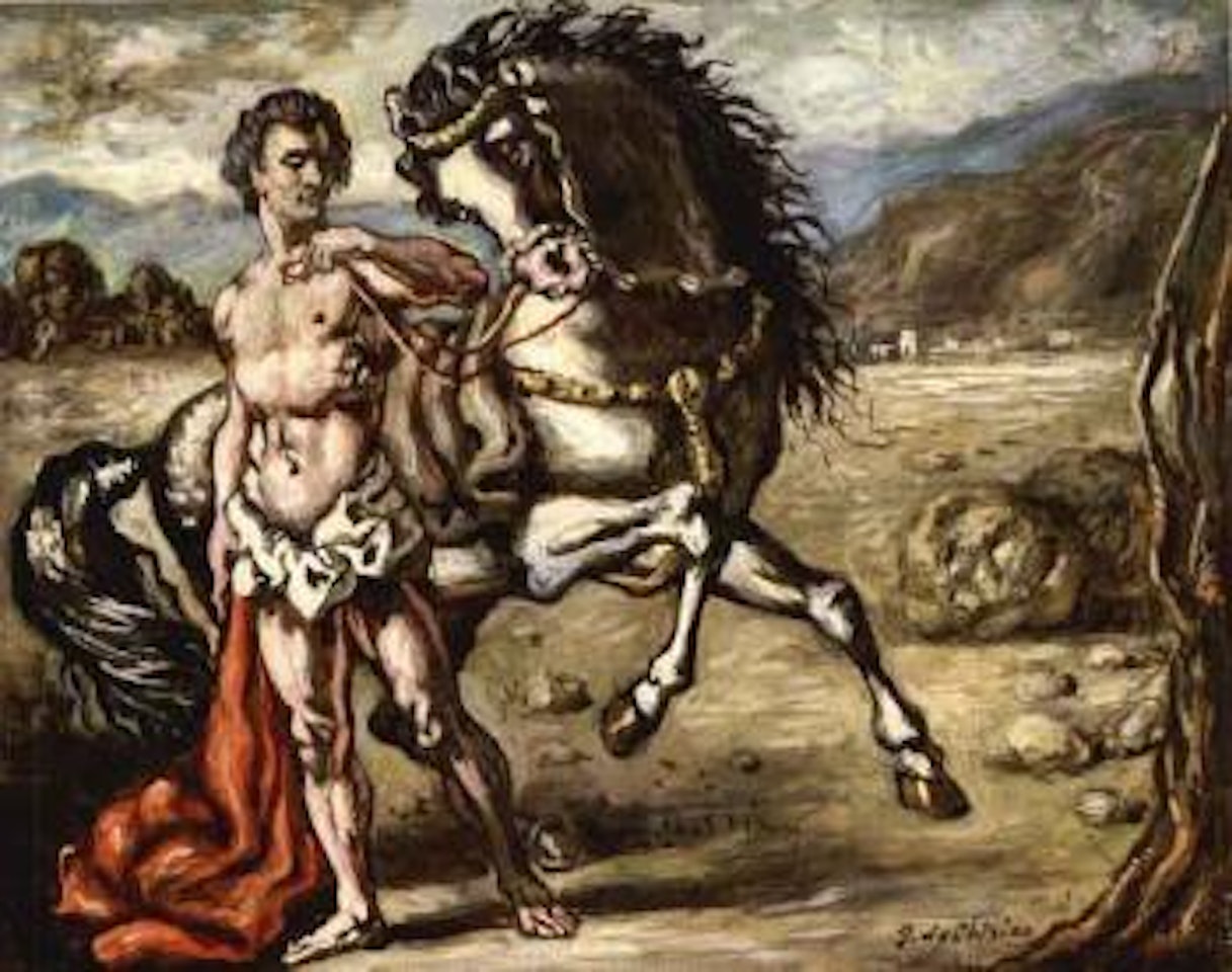 Ippolito with his horse by Giorgio de Chirico