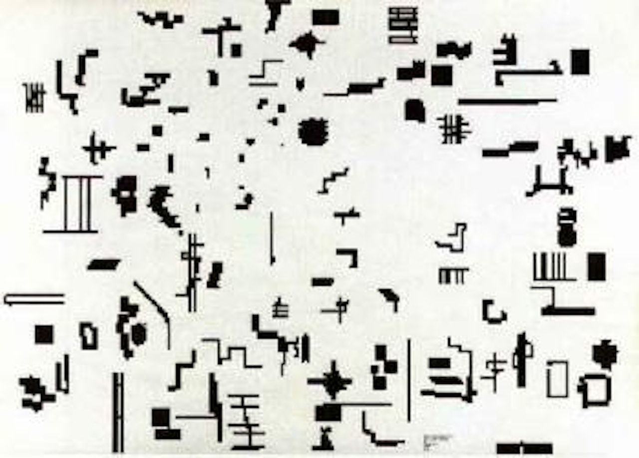 Frome one to a hundred by Alighiero Boetti