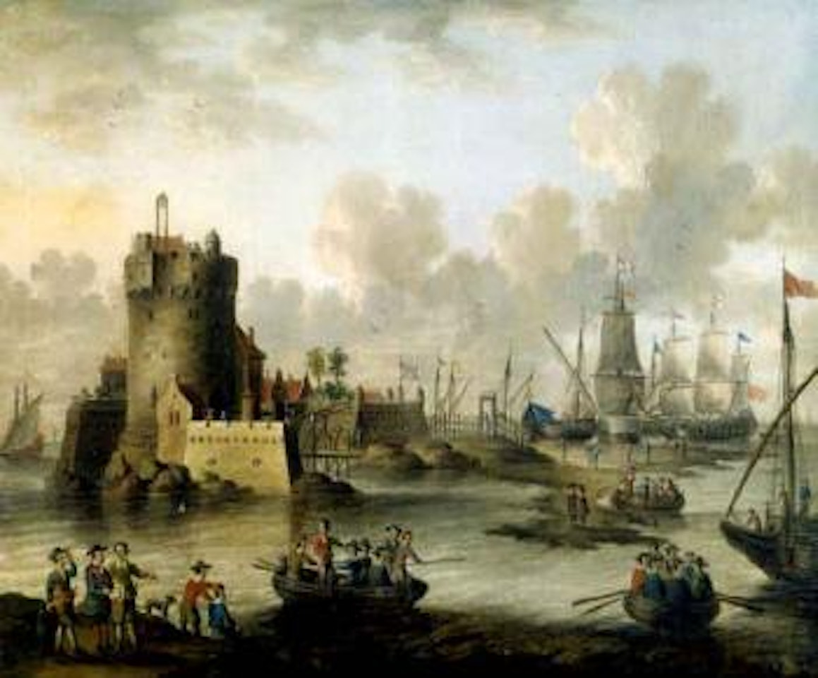 Animated harbour view by Pieter van de Velde