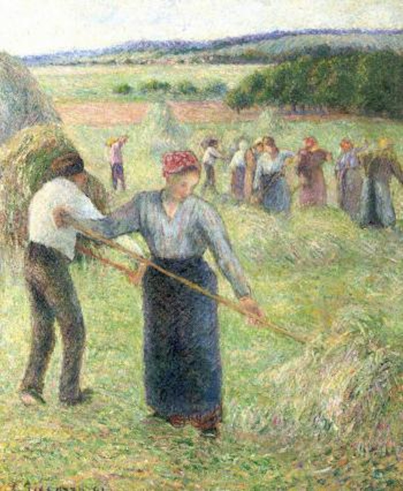 Fenaison a Eragny by Camille Pissarro