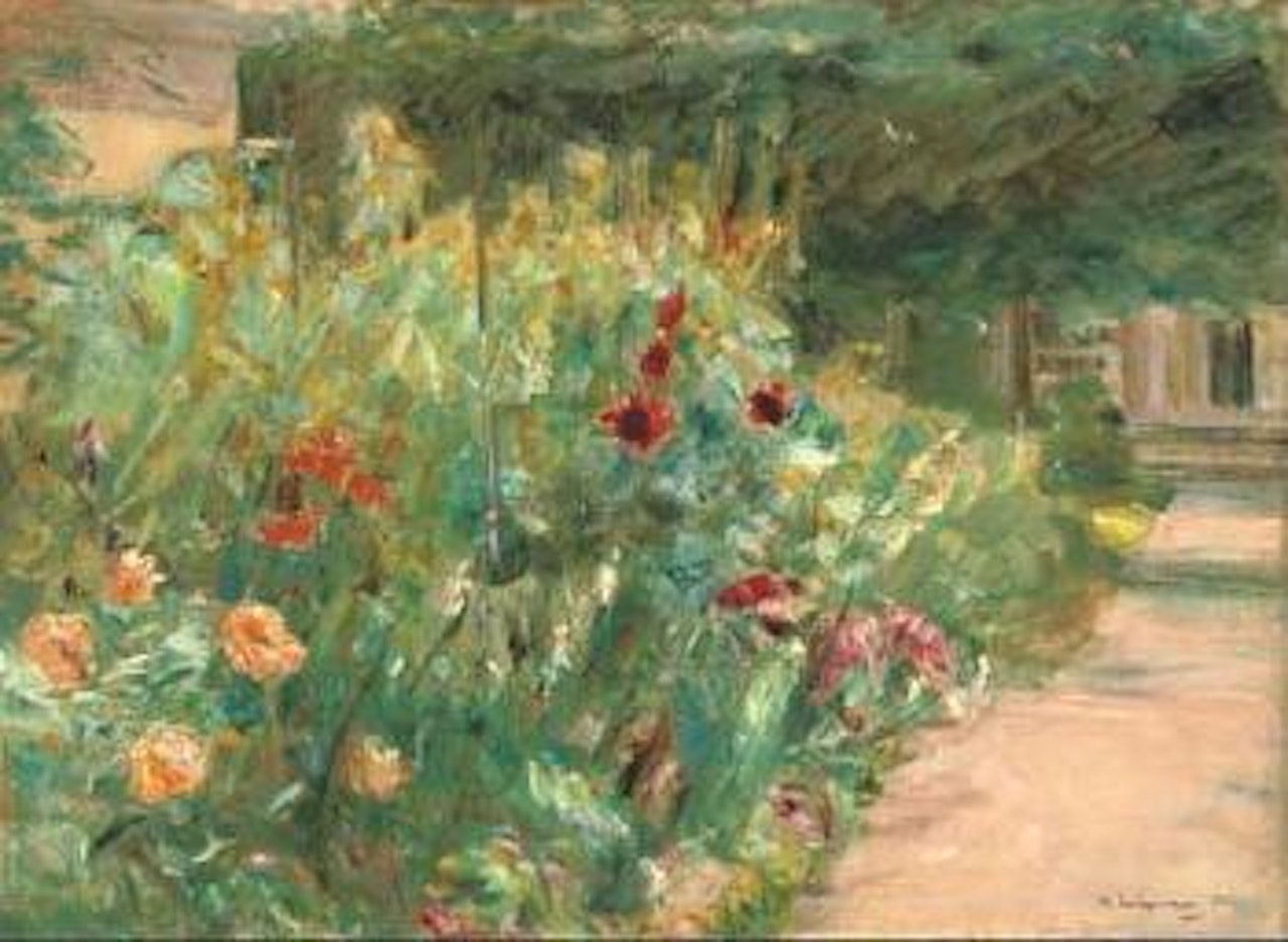 Garden in bloom by Max Liebermann