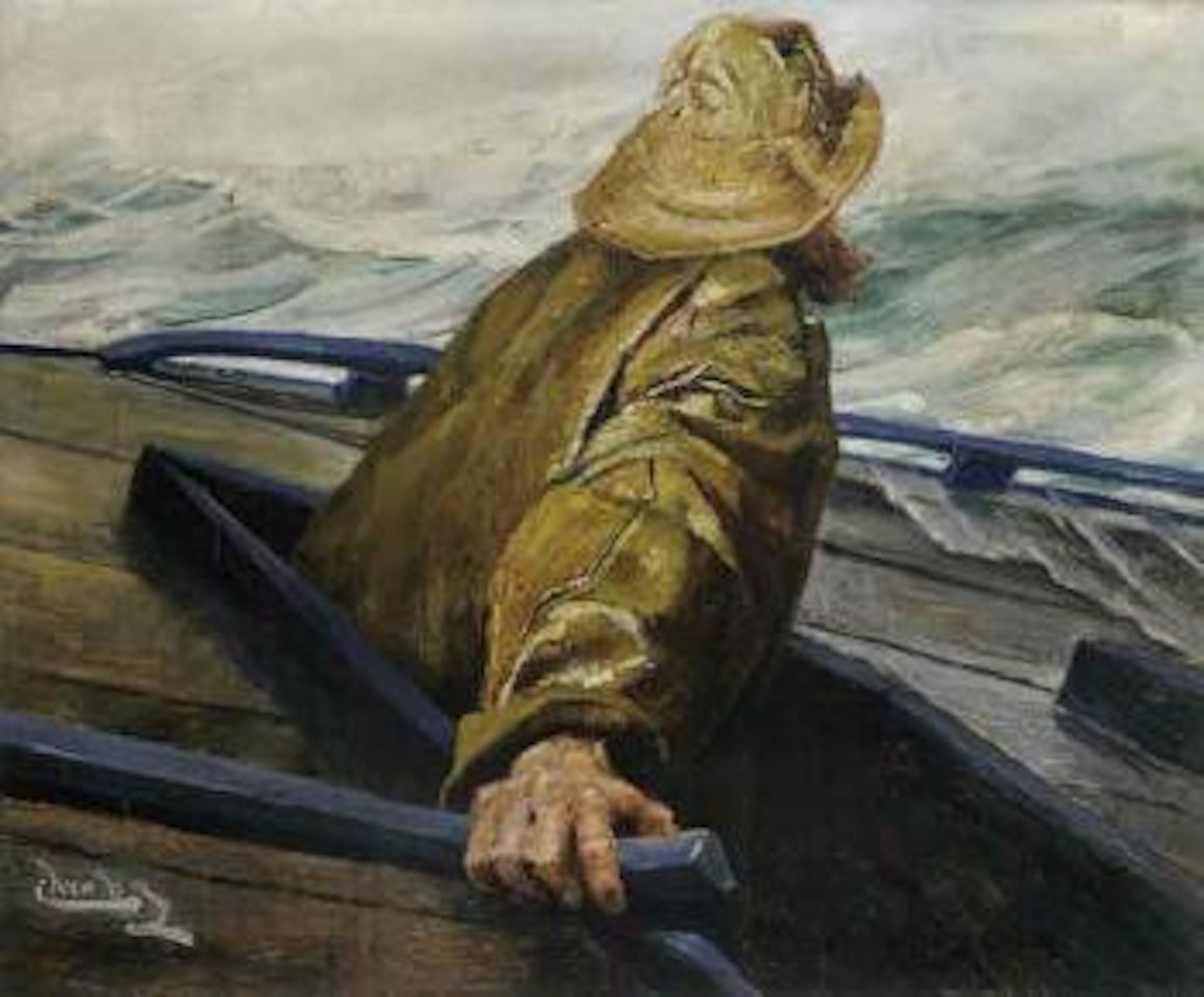 At the helm by Christian Krohg