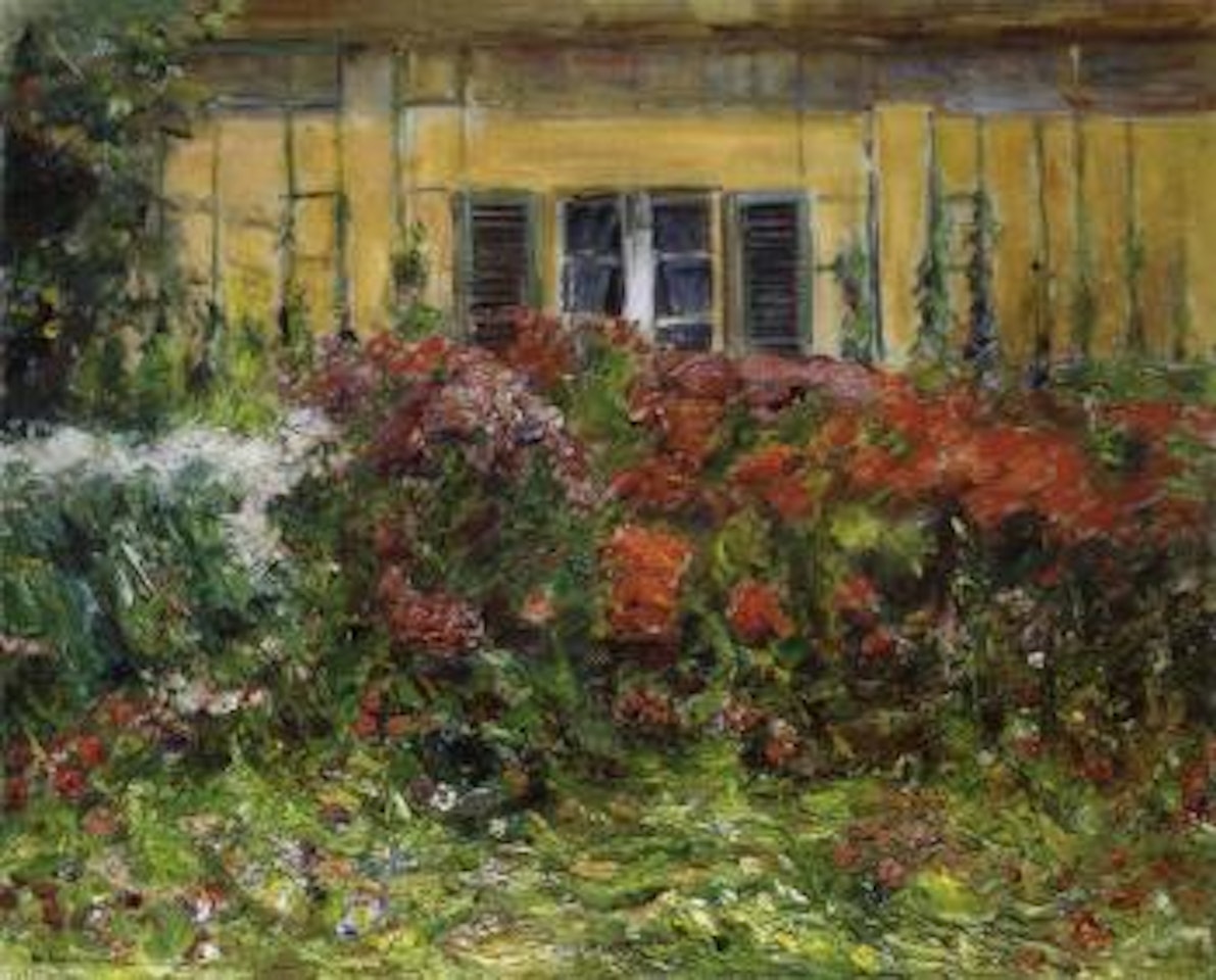 Flowers in front of the gardener's house by Max Liebermann