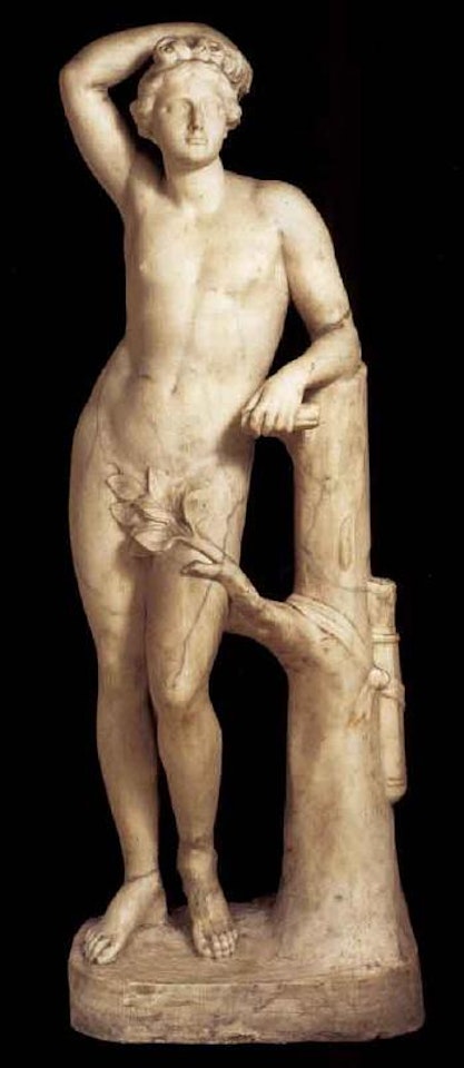 Male nude, possibly Apollino by Italian School