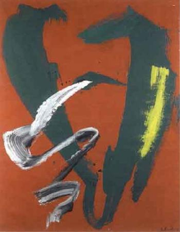 Composition fond rouge by Gerard Schneider