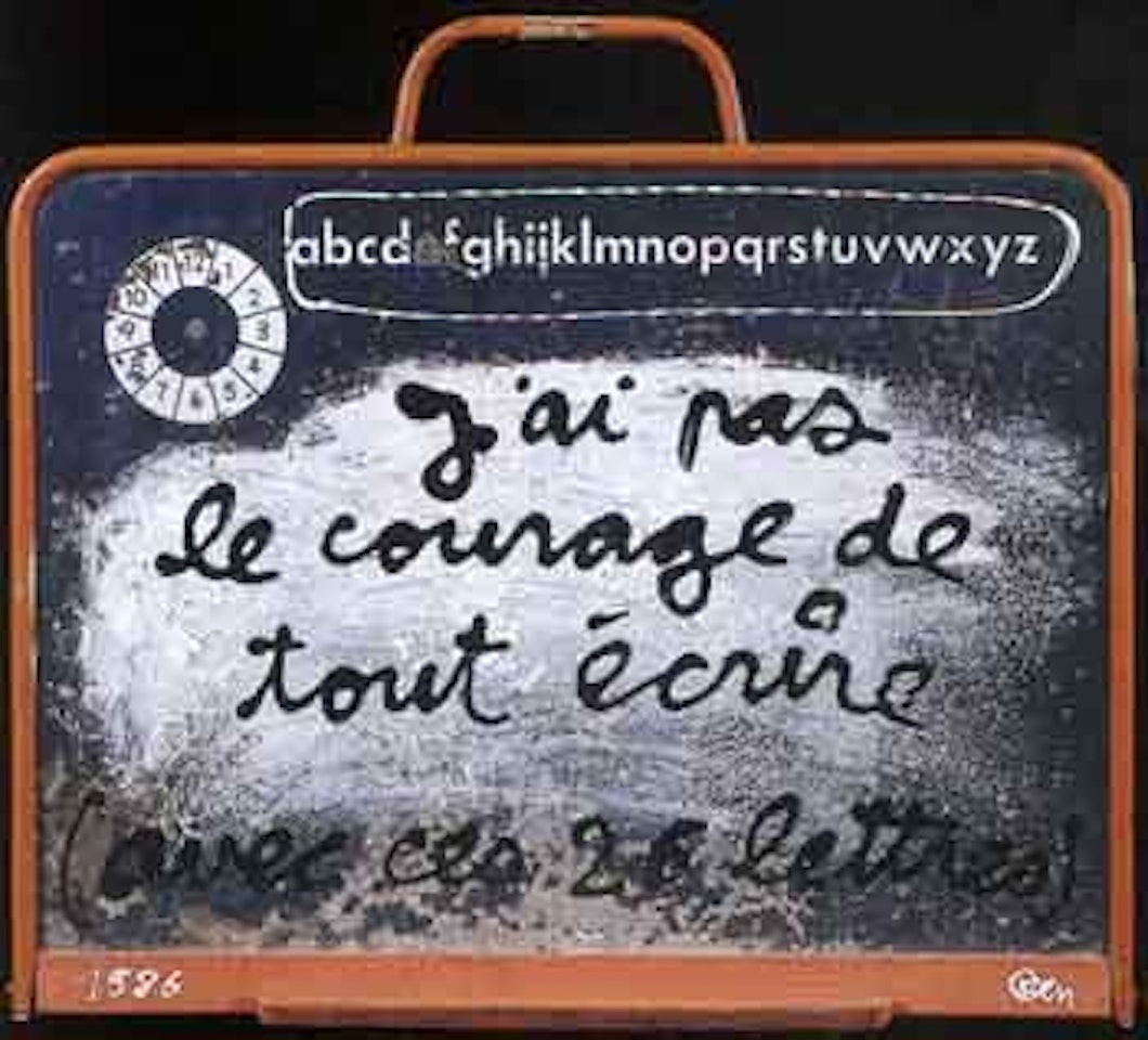 Je n'ai pas le courage de tout ecrire by Ben Vautier