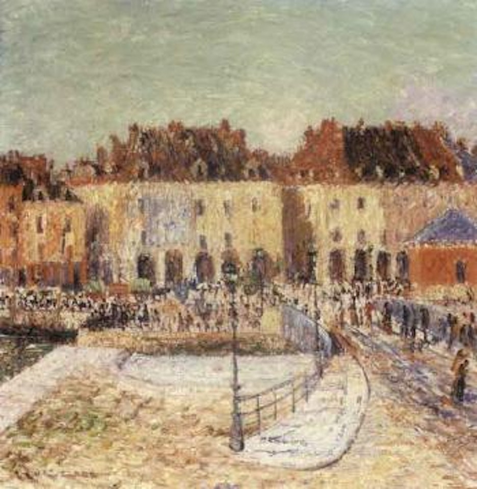 Le pont de la Poissonerie, Dieppe by Gustave Loiseau