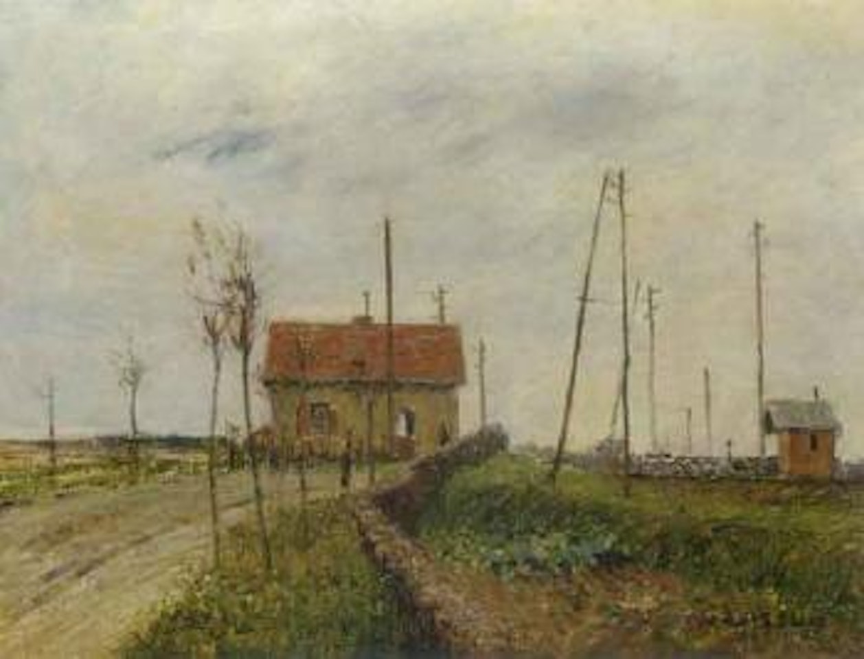 Le passage a niveau by Gustave Loiseau