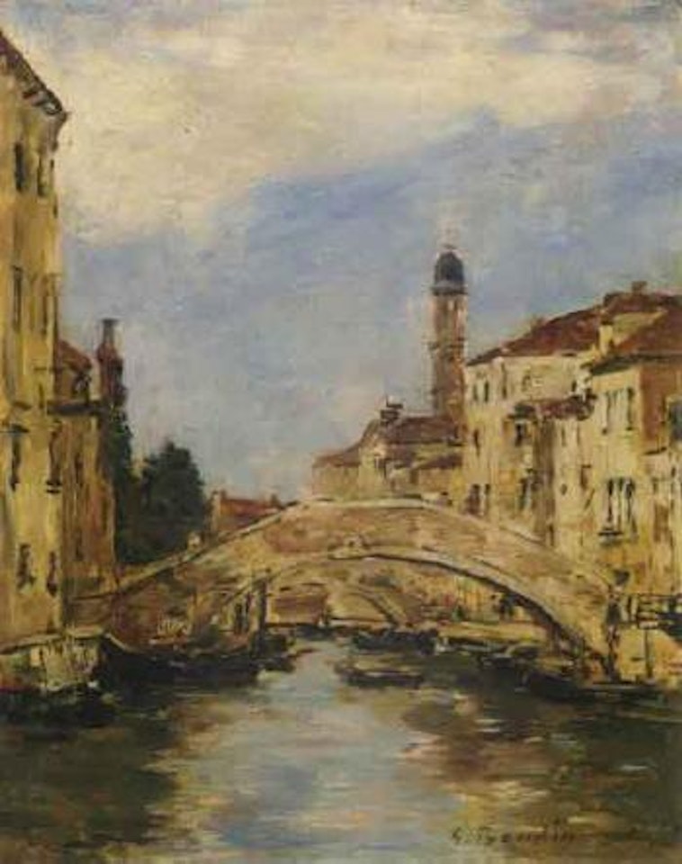 Petit canal a Venise by Eugène Boudin