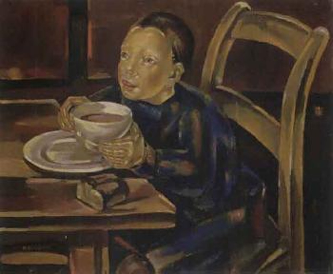 L'enfant au bol by Maria Blanchard