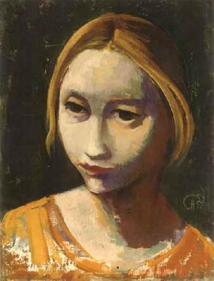 Portrait of a girl by Karl Hofer