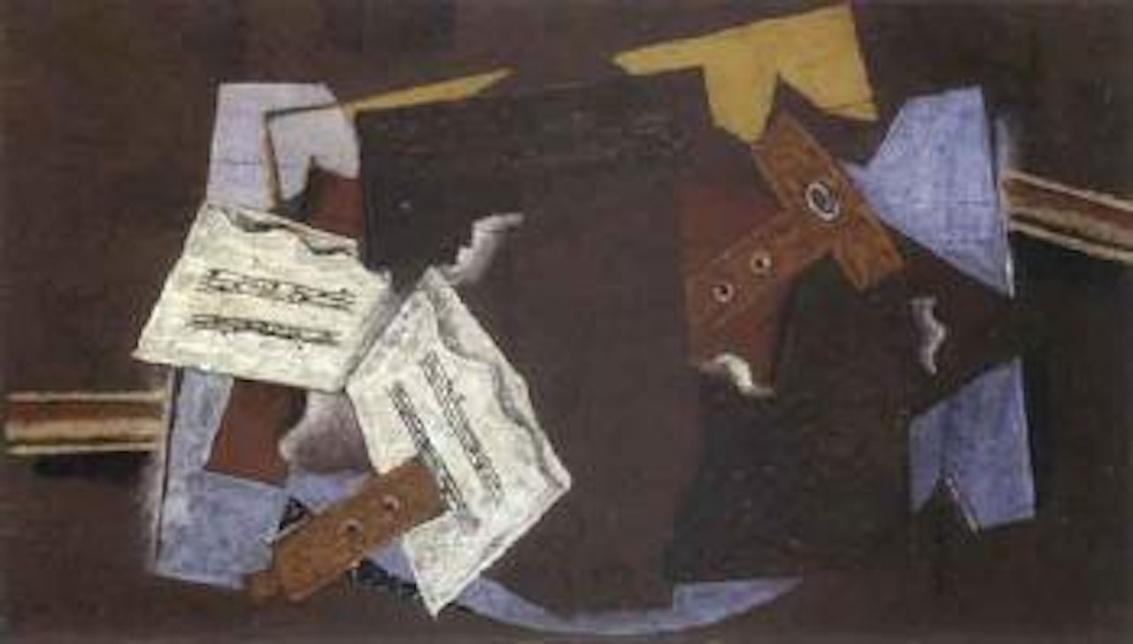 Clarinette et cahier de musique by Georges Braque