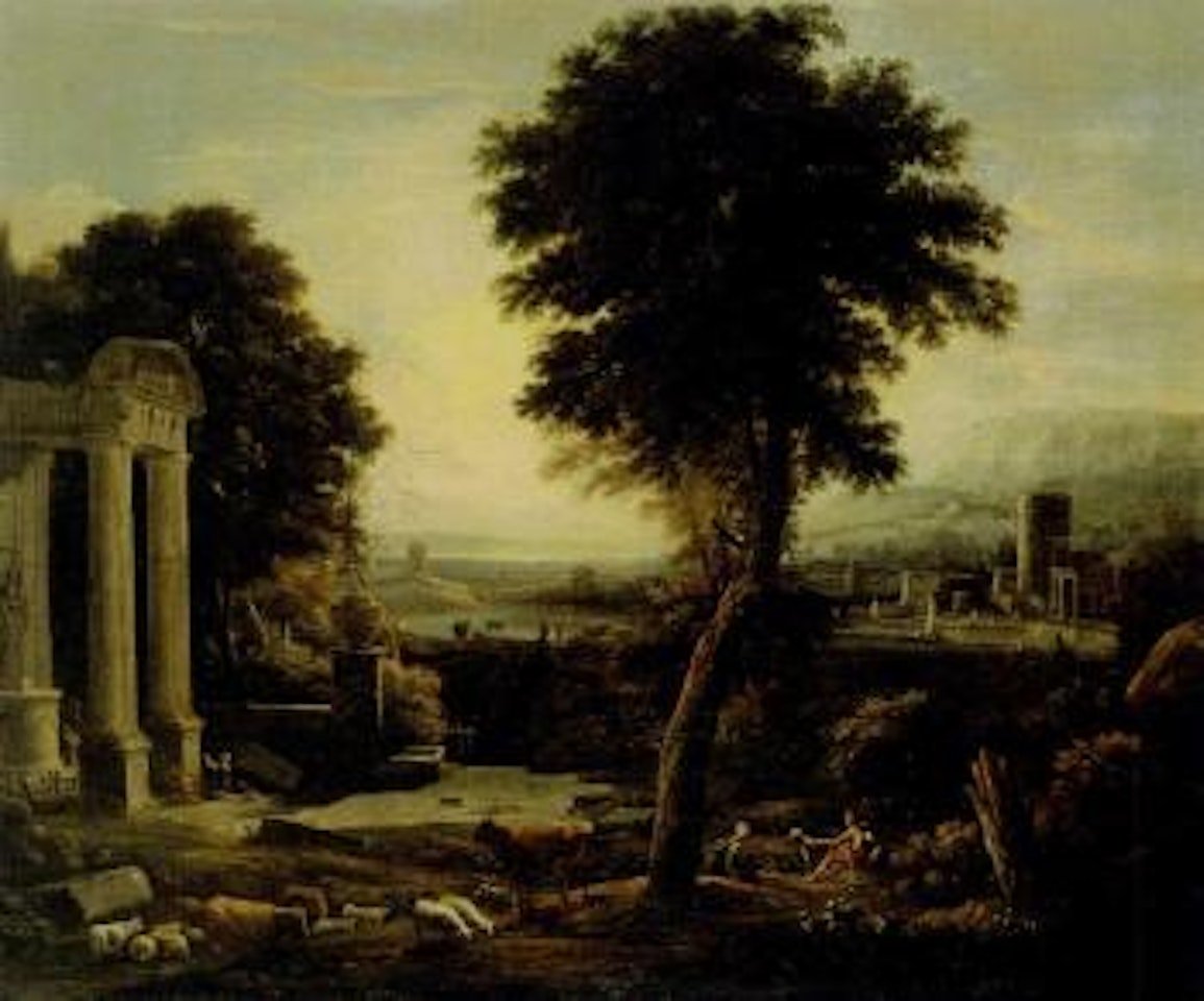 Arcadian landscape by Nicolas Poussin