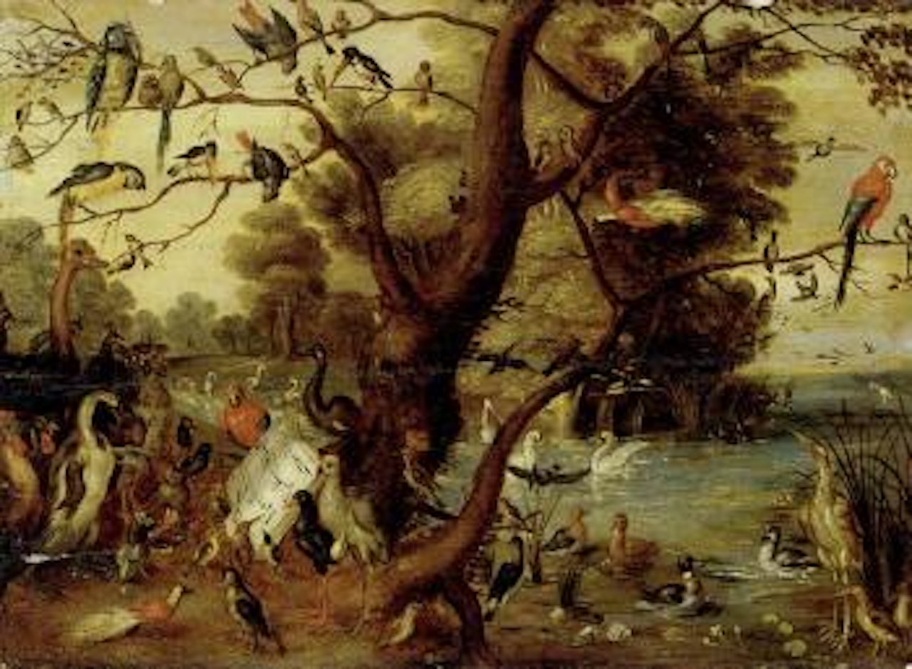 Paradise landscape by Jan Van Kessel The Elder