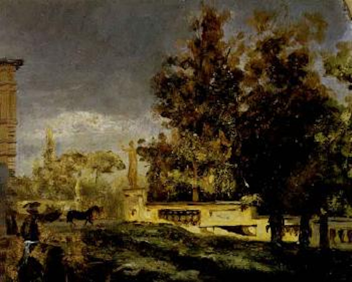 In the Villa Borghese park, Rome by Oswald Achenbach