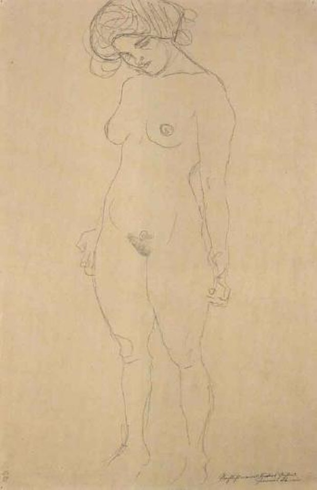 Naked girl by Gustav Klimt