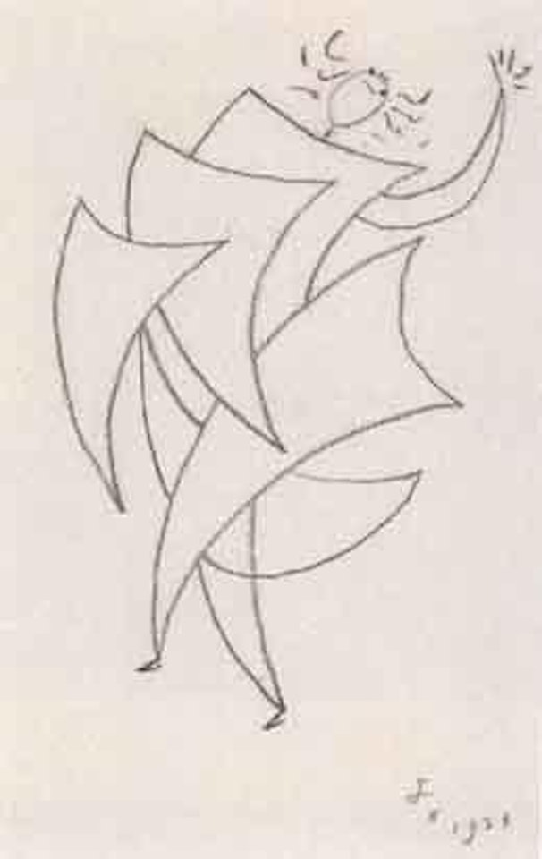 Danseuse saluant le public by Jean Cocteau