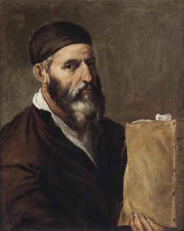 Philosopher holding a book by Jusepe de Ribera